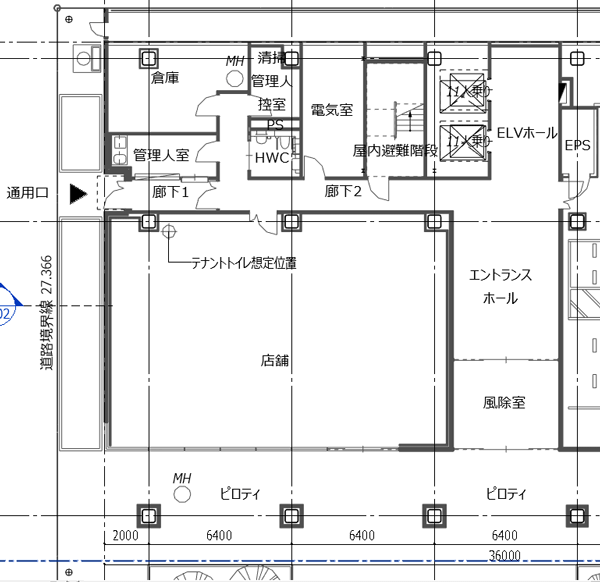 CADで作成した平面図