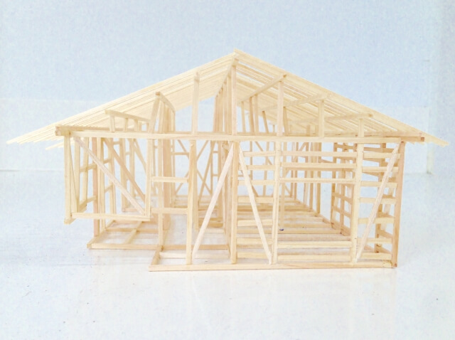 木造軸組構法（在来構法）のイメージ
